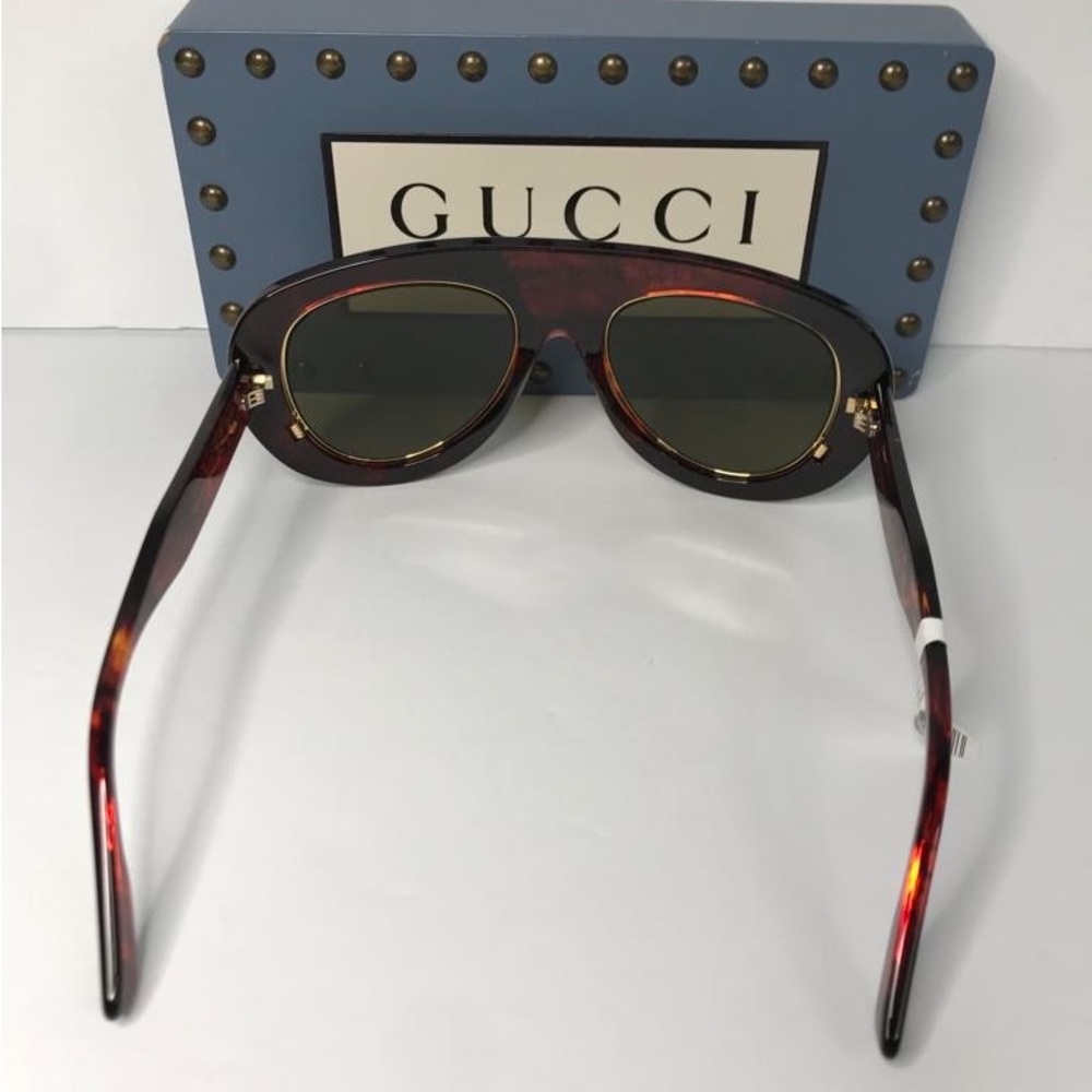 New Authentic 💯- Gucci Eyewear GG1152S 002 tortoiseshell pilot-frame sun… - Picture 12 of 16